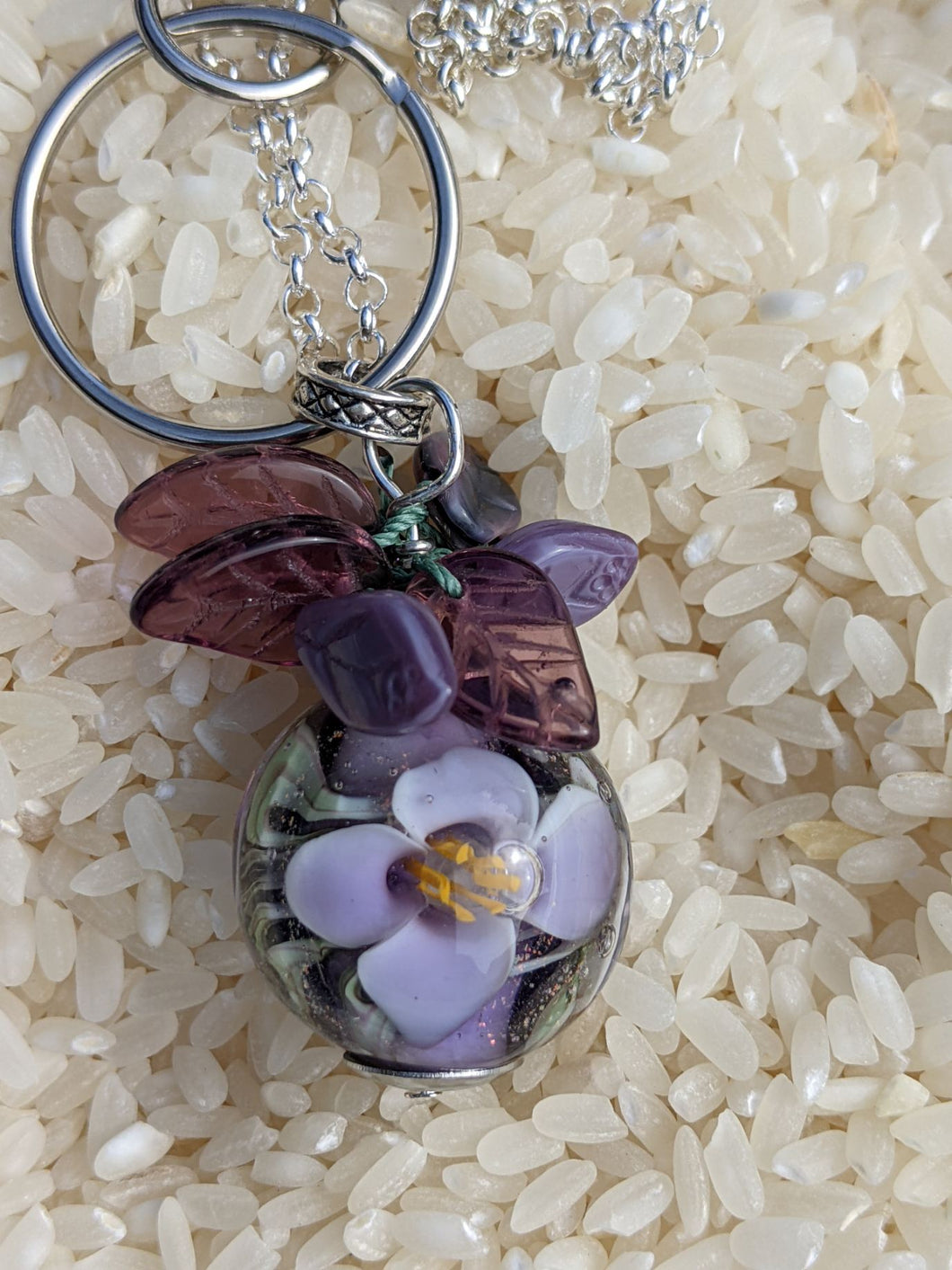 Debbe's Purple Floral Bead